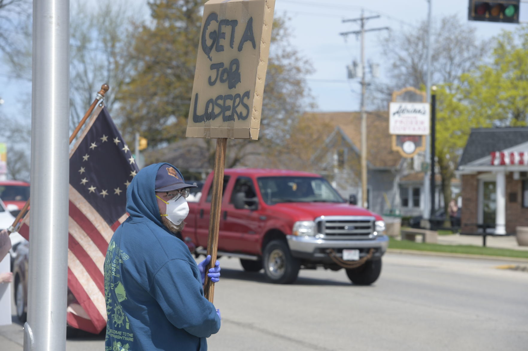 A counter-protestor